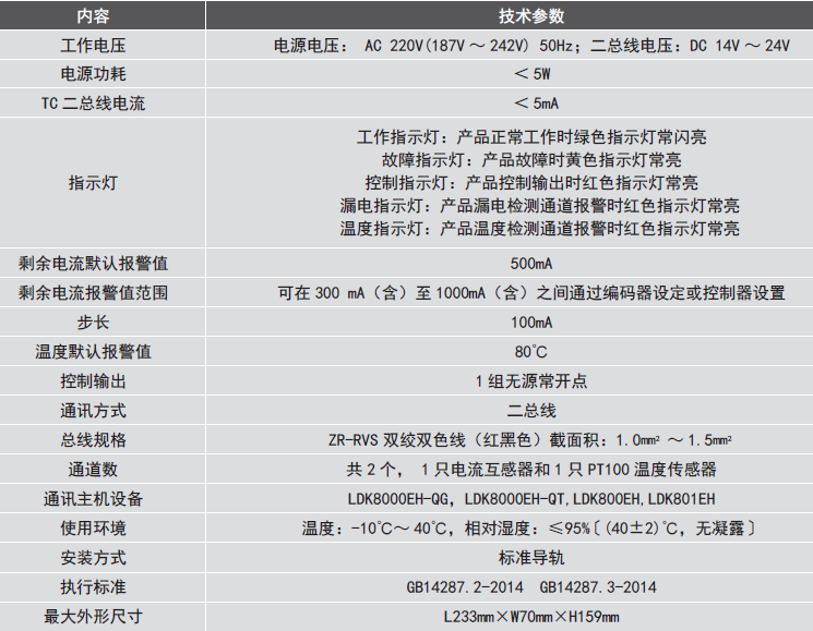 LDT9104EH組合式<a href=http://m.tax-cloud.cn/dianqihuozai/ target=_blank class=infotextkey>電氣火災(zāi)監(jiān)控</a>探測器參數(shù)